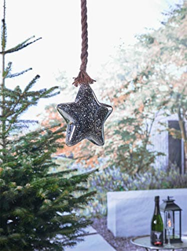 Image of Luxform Battery Operated Hemp Rope Hanging Light with Star IP44 Rated