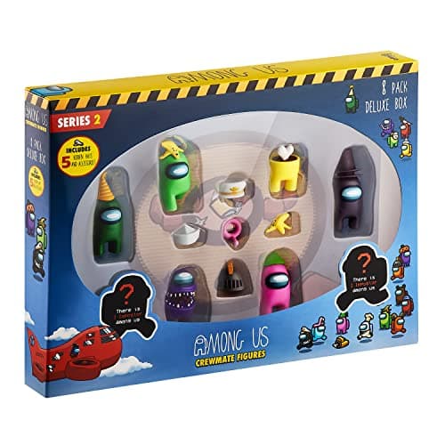 Image of Among Us Crewmate Figures 8 Pack Deluxe Box, Official Merchandise Perfect Collectable Figure Gift Game Fan (Blue) / Assortment/package May vary