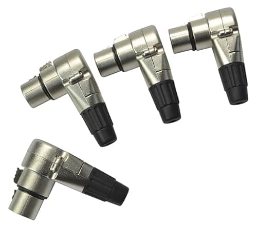 Image of XLR Connector Right Angle Style Female Pack of 4