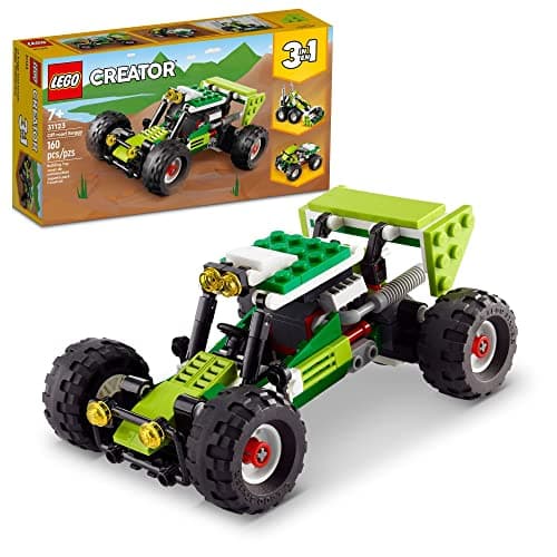 Image of LEGO Creator 3in1 Off-Road Buggy 31123 Building Kit; Build a Buggy Toy and Rebuild It into a Skid Loader or ATV (All-Terrain Vehicle); A Creative Gift for Passionate Fans Aged 7+ (160 Pieces)