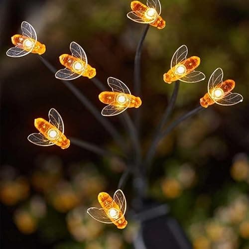 Image of Smart Solar 8-Stem Solar Powered Stake BeeLights