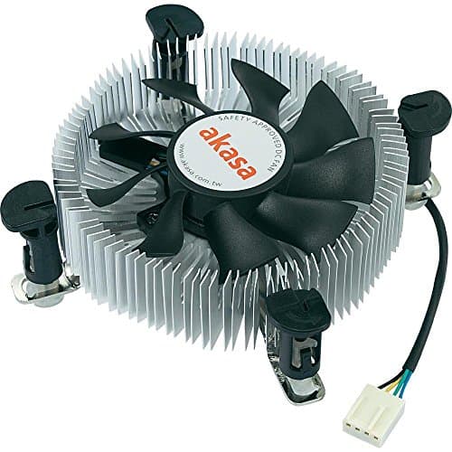 Image of Akasa AK-CCE-7106HP | CPU Cooler | Low Profile | PWM Fan | Aluminium Omni Directional Heatsink | Copper Core | Designed for Intel LGA775 & LGA115X