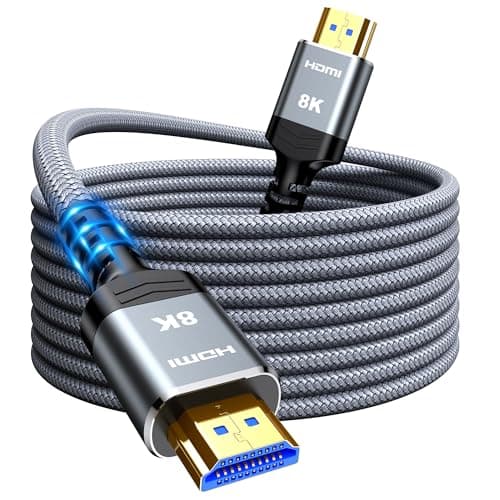 Image of Snowkids 8K Fiber Optic HDMI Cable 15m, HDMI 2.1 Cable, 8K@60Hz HDMI Lead, 4K@120Hz, eARC HDR10 4:4:4| 21:9, HDCP 2.2/2.3, 3D, VRR, Ethernet, Compatible with Latest game console/TV/HDTV/Blu-ray