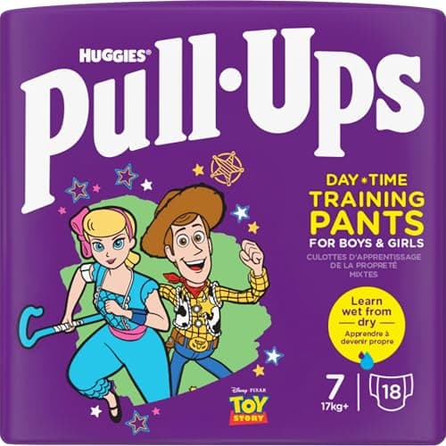 Image of Huggies Pull-Ups® New Unisex Size 7 Day Time Training Nappy Pants (36 Pants) - Up to 12 Hours Protection