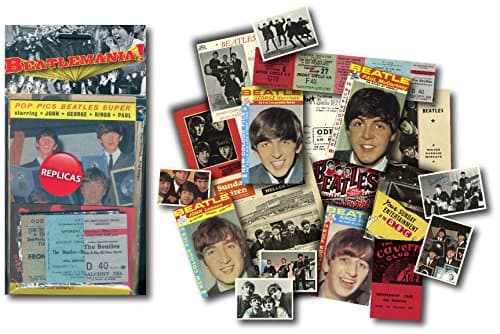 Image of Memorabilia Pack Co. - The Beatles Replica Memorabilia Pack: 23.8 cm x 11.81 cm x 0.79 cm, Multicolor, Beatles Fan Gift, Display Item