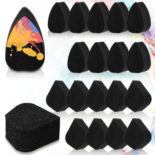 Image of 20 Pcs Makeup Sponge Face Paint High-Density Puff Soft Reusable Body Painting Sponge Petal Water Drop Cosmetic Sponge Cream Foundation Applicator for Art Work lean Concealer