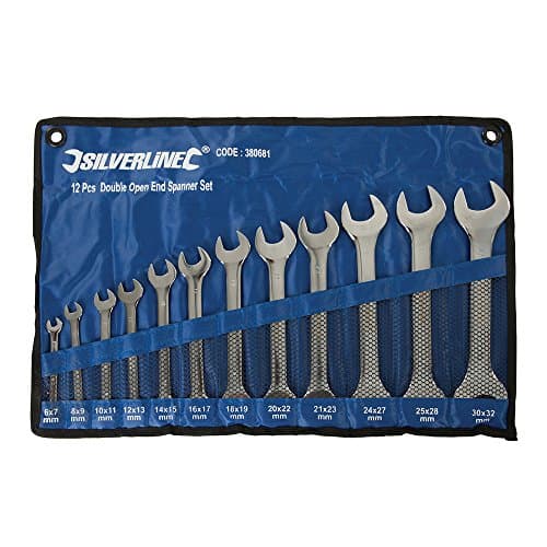 Image of Silverline 380681 Open Ended Spanner Set 12pce 6 - 32 mm