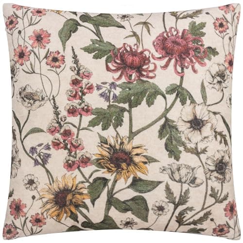 Image of furn. Wylder Nature Wallflower Floral Polyester Filled Cushion, 50cm x 50cm