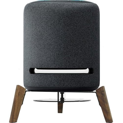 Image of Wooden Stand for Echo Studio and Homepod 2nd/1st Gen Smart Speaker, Stable Desktop Mount for Better Sound and Home Decoration (Walnut Wooden Legs)