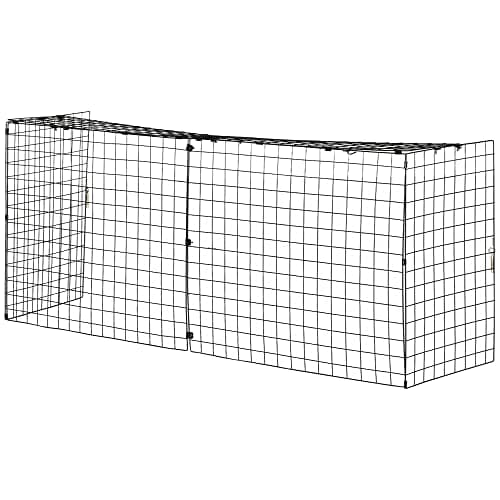 Image of HOMCOM Extendable Fire Guard Screen, Freestanding Fire Screen Spark Guard, Folding Fireplace Cover, Wire Mesh, 81.5-160cm, Black