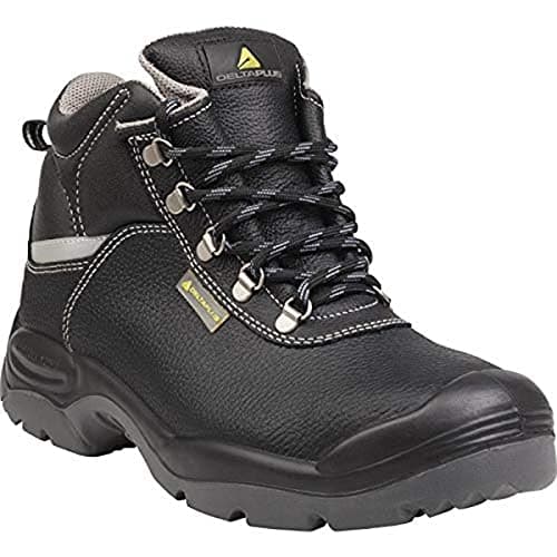 Image of Delta Plus SAUL2S3NO40 Grain Leather High Shoes, Pigmented, S3 Src, Black, Size 6