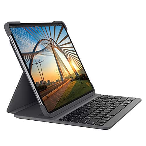 Image of Logitech Slim Folio for 12.9 inch iPad Pro (3rd, 4th gen, Model: A1876/A2014/A1895/A1983/A229/A2233) Backlit Keyboard, Wireless Bluetooth, Magnetic Latch, QWERTY UK Layout
