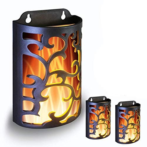 Image of WRalwaysLX Decorative Lanterns with Timer, Candle Light Flameless Candles Indoor/Outdoor Wall Sconces,flickering flames wall light,Use 3AA Battery(NOT Included),3 Pack