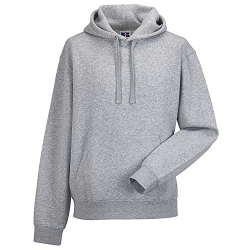 Image of Russell Mens Authentic Hooded Sweatshirt/Hoodie (L) (Light Oxford)