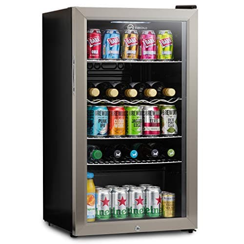 Image of Subcold Super85 LED - Under-Counter Fridge | 85L Beer, Wine & Drinks Fridge | LED Light + Lock and Key | Energy Efficient (Stainless Steel, 85L)