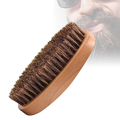 Image of Solid Wood Beard Brush Beard Brush Boar Bristle Brush Premium Wave Brush Wild Boar Bristles Brush for Firm Bristles To Tame and Soften Your Facial Hair
