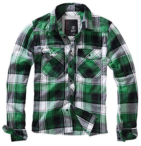 Image of Brandit Checkshirt Men's Long-Sleeve Shirt Blue/Red/White Casual Wear, green-black, M