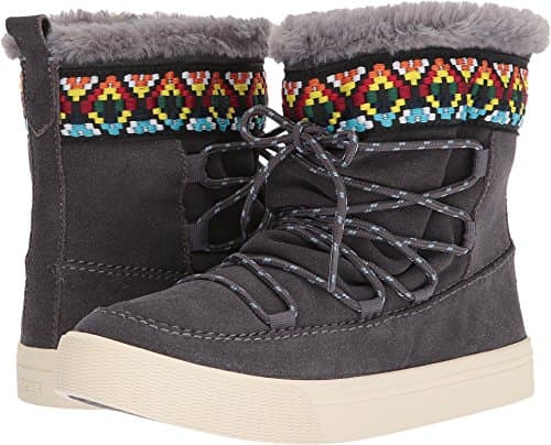 Image of TOMS Forged Iron Suede Women's Alpine Boots Flat Grey UK 3