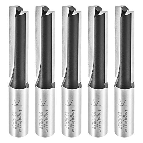 Image of Trend Trade Kitchen Fitters Pack, 5 Piece Set of Straight Router Cutters, 1/2 Inch Shank, 12.7mm Cut Diameter, Trade TC, TR/KFP/3