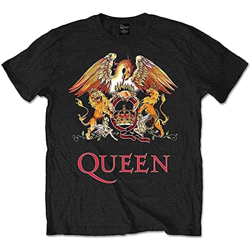 Image of Queen 'Classic Crest' (Black) Kids T-Shirt (7-8 Years)