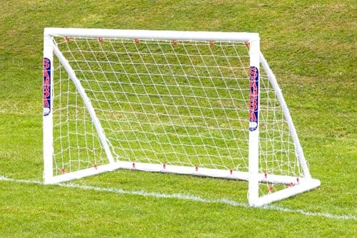 Image of Samba 6ft x4ft Garden Football Goal - All Weather uPVC Football Training Goal Posts - Heavy Duty Nets