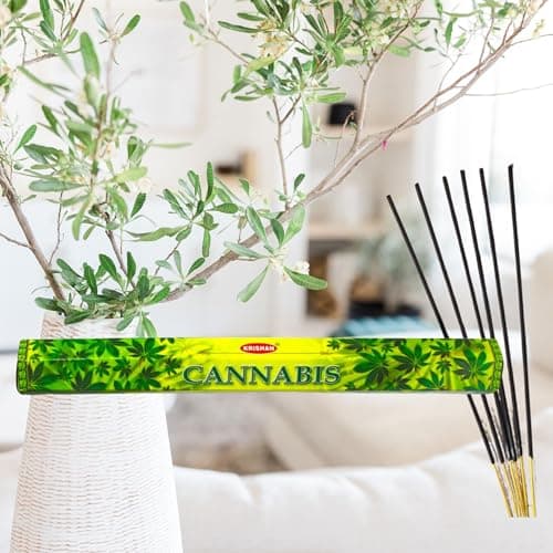 Image of Krishan Cannabis Incense 20 Sticks x 6 Pack Total 120 Joss Stick