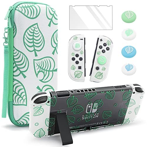 Image of BRHE Larger Switch Case for Nintendo Switch, Travel Carrying Switch Bundle Bag Portable Protective Accessories Kit (Animal Crossing)