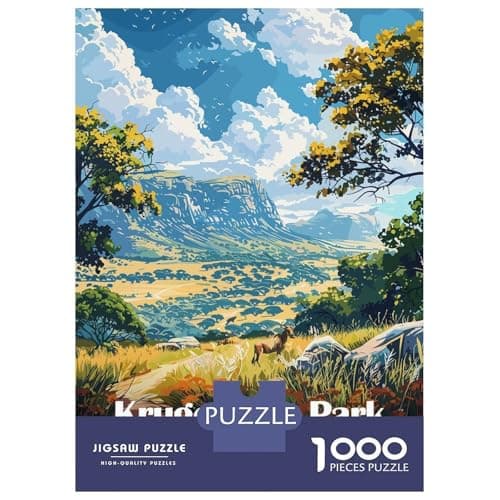 Image of Jigsaw Puzzle for Teenagers 1000 Pieces Kruger National Park, South Africa Jigsaw Puzzle Relax Games Difficult Hard Difficult And Challenge 52x38cm/1000pcs