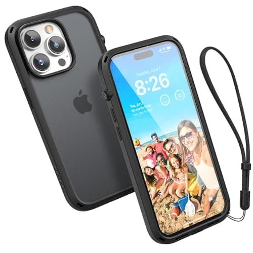 Image of Catalyst Influence Case for iPhone 14 Pro, 2.5X higher drop protection, Fingerprint Resistant, Durable, easy to clean and Install, 30% louder forward audio, Lanyard Included - Black