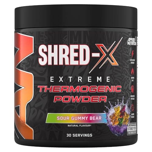 Image of Applied Nutrition Shred X Fat Burner - ABE All Black Everything Fat Burner, Thermo Weight Management (300g - 30 Servings) (Sour Gummy Bear)
