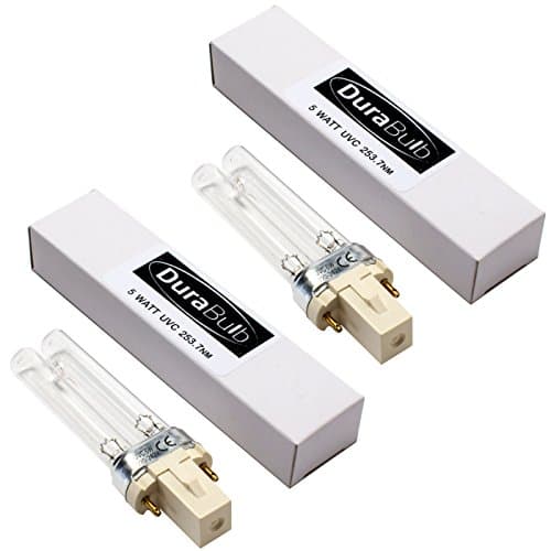 Image of DuraBulb Twin Pack Replacement 5W UV (Ultra Violet) Bulb Lamp for Pond UVC Filters & Clarifiers