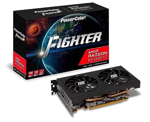 Image of PowerColor Fighter AMD Radeon RX 6500 XT Gaming Graphics Card with 4GB GDDR6 Memory