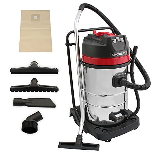 Image of Industrial Vacuum Cleaner Wet & Dry & Attachments Commercial Cleaning Stainless Steel (80 Litre)