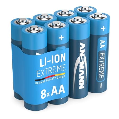 Image of Ansmann AA Batteries [Pack of 8] Long Lasting High Capacity Disposable AA Type 1.5V Extreme Lithium Battery For Flashlight, Alarm & Wall Clocks, Toys, Remote Controls