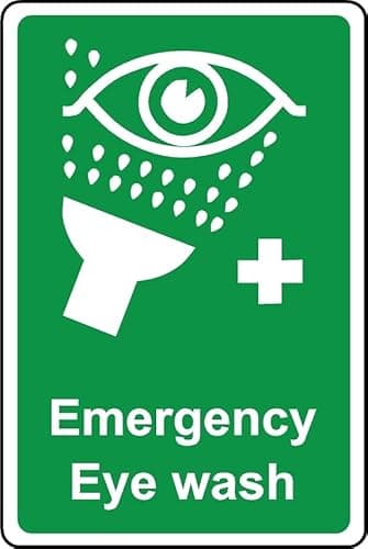 Image of Emergency Eye wash Safety Sign - Self Adhesive Sticker (200mm x 150mm)