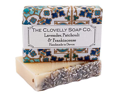 Image of Clovelly Soap Co Natural Handmade Lavender Patchouli & Frankincense Soap Bar for all Skin Types 100g