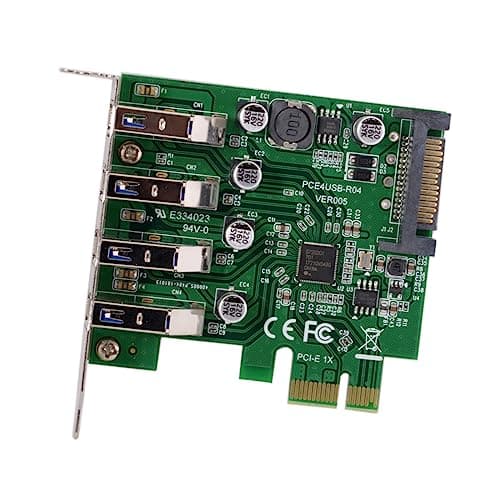 Image of CY Card Low Profile 4 Ports PCI-E to USB 3.0 HUB 5Gbps PCI Express Expansion Adapter 5Gbps for Motherboard