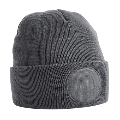 Image of Beechfield - Circular Patch Beanie - Graphite Grey