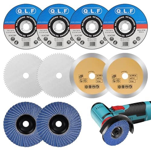 Image of NUTKIT 76mm Cutting Discs, 10 PCS Angle Grinder Discs, Cutting disc for 10mm Angle-grinder, Grinder Blades Sets for cutting Metal Stone Wood Plastic Grinding