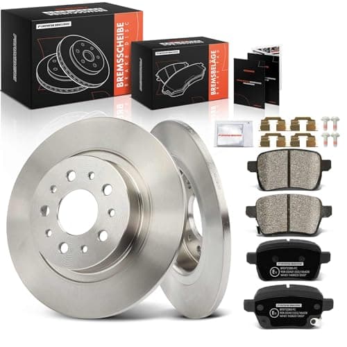 Image of Frankberg Brake Kit incl. 2x Brake Disc + 4x Brake Pad Rear Compatible with Adam M13 Corsa E X15 500L 351 352 Tipo Hatchback 356 357 Replace# 95517078