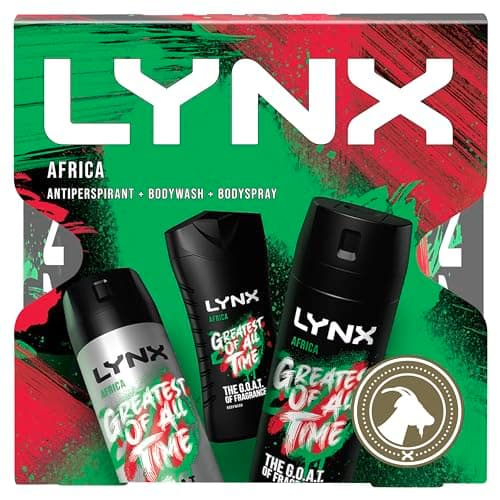 Image of LYNX Africa Trio Deodorant Gift Set Body Wash, Body Spray and Anti-perspirant perfect for his daily routine 3 piece