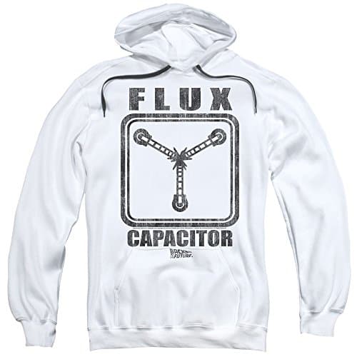 Image of Back to The Future - Mens Flux Capacitor Pullover Hoodie, Medium, White