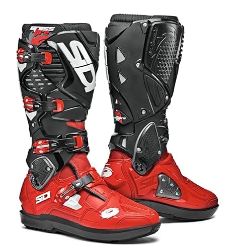 Image of SIDI Men's Crossfire 3 SRS Motorcycle Boots, Red Black, 46 EU