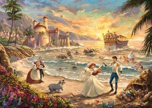 Image of Schmidt | Thomas Kinkade: Disney The Little Mermaid Celebration of Love (1,000 Pieces) | Jigsaw Puzzle | Ages 14+ | 1+ Players