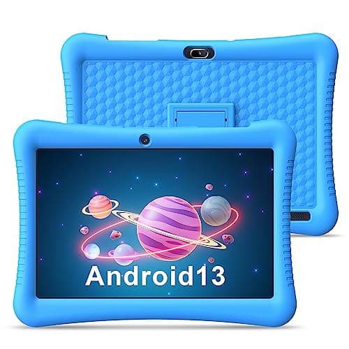 Image of EagleSoar Kids Tablet 10 Inch HD Display, Android 13, 3GB RAM 32GB ROM, Quad Core WiFi, 6000mAh Battery, Child Lock Eye Protection for Ages 2-12 (Blue)