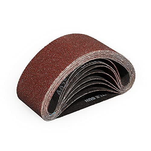 Image of Sruhrak 75X457mm Abrasive Sanding Belt Set - 8 Pack 40 Grits Sandpaper Belts for Portable Belt Sander