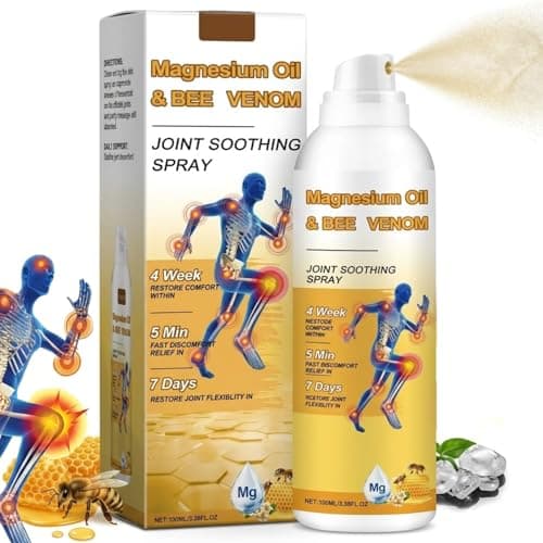 Image of Pure Magnesium Oil and Bee Venom Body Spray - Soothing Mist for Joint Comfort & Muscle Relaxation - Fast-Absorbing Formula for Active Lifestyles & Daily Wellness & Active Recovery - 100ml