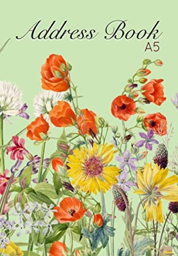 Image of Address Book A5: Telephone Address Book A5 : A5 Telephone Address Book With Alphabetical Index : Address Book Handbag Size : Spaces for Name, Address ... Cover Design : 126 Pages (A5 Address Books)