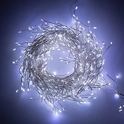 Image of The Christmas Workshop Micro LED Cluster String Lights/Indoor & Outdoor Fairy Lights/Mains Operated with Timer/Christmas, Weddings, Birthdays (480 Lights, Bright White)