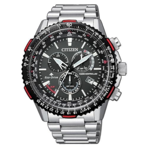 Image of Citizen Men's Chronograph Eco-Drive Watch with Stainless Steel Strap CB5001-57E,Silver
